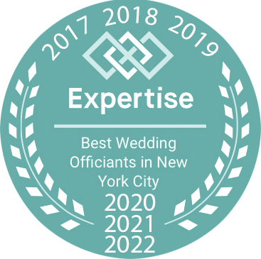 Our Wedding Officiant NYC Expertise.com 2022 Top Officiant Award
